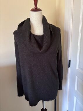 Cable & Gauge Dark Grey Cowl Neck Sweater